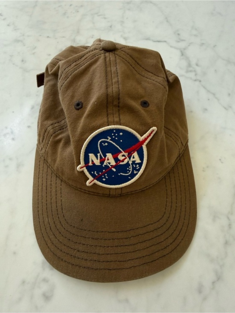 NASA Brown Cotton Baseball Cap Adjustable OS Center Stage